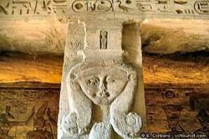Hathor column at Edfu